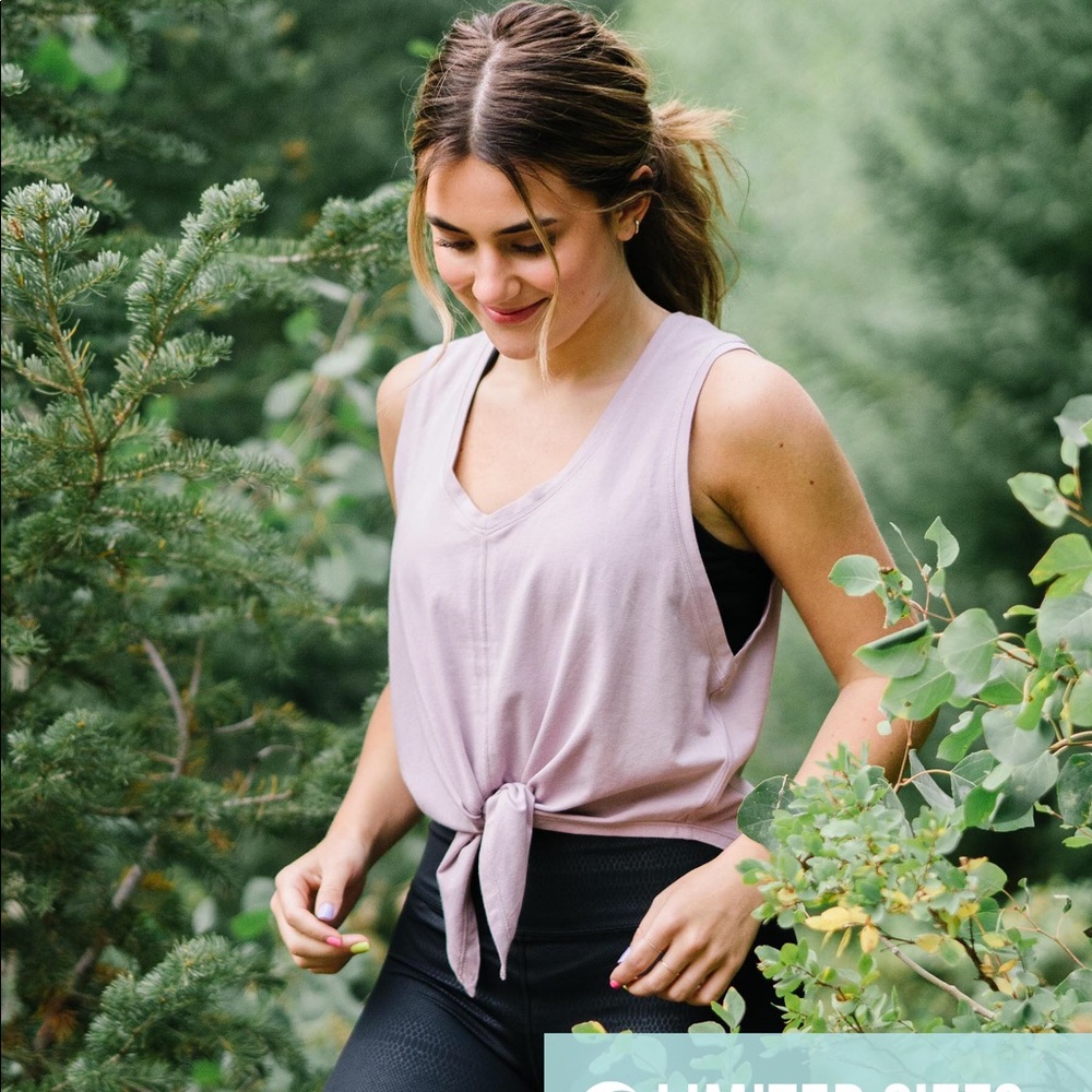 Zyia Lilac Front Tie T